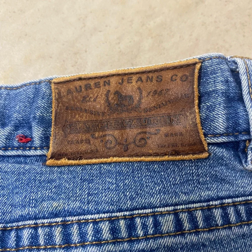 Lauren Jeans Co Ralph Lauren‎ Women Blue Denim Bootcut Embellished Jeans Size 10